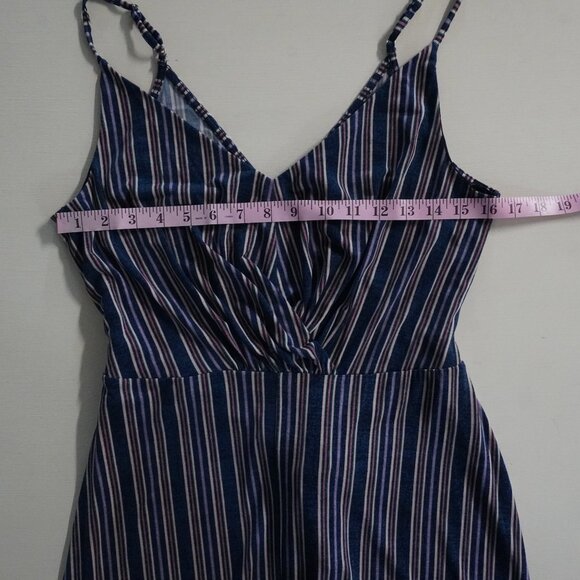 NWT BCBGeneration spaghetti, striped, midi dress - Picture 5 of 9